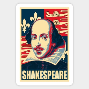 William Shakespeare Political Propaganda Pop Art Sticker